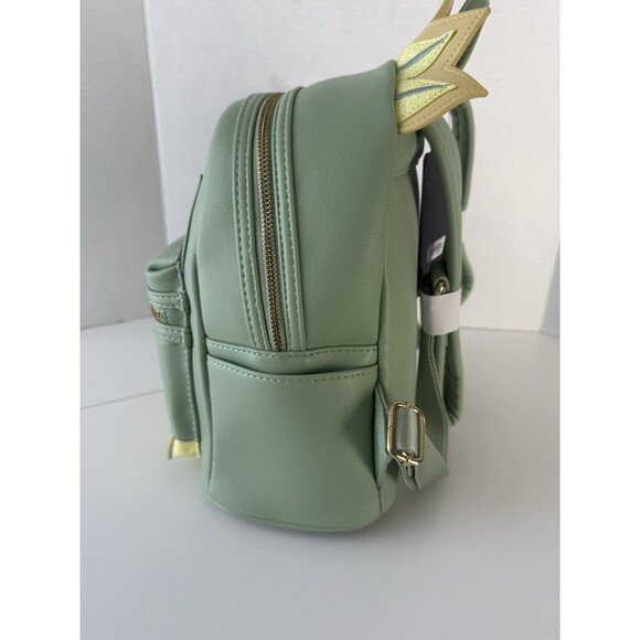 Disney Loungefly Princess Tiana & Frog Diecut Glitter Dress Mini Backpack